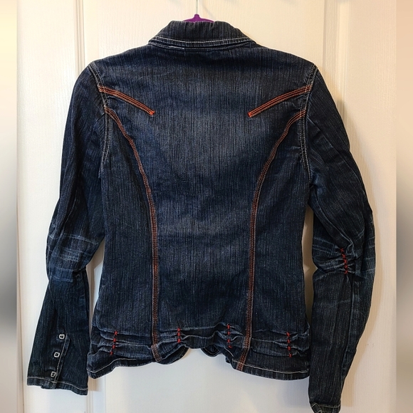Retro Vintage Dark Denim Jacket - Picture 2 of 2